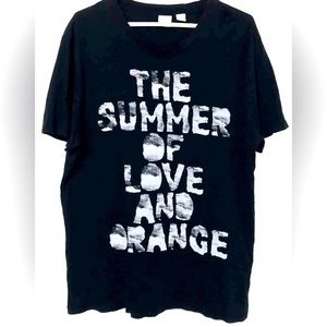 Hugo Boss Orange Mens Black The Summer Of Love And Orange T-Shirt Xl/XXL